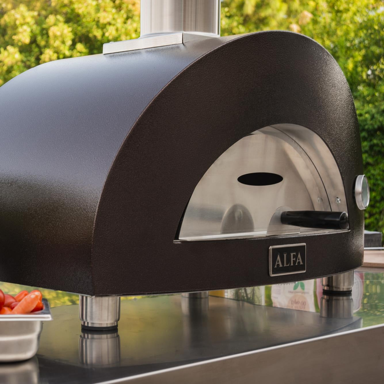 Alfa 1 Pizze 19-Inch Outdoor Countertop Propane Gas Pizza Oven - Copper