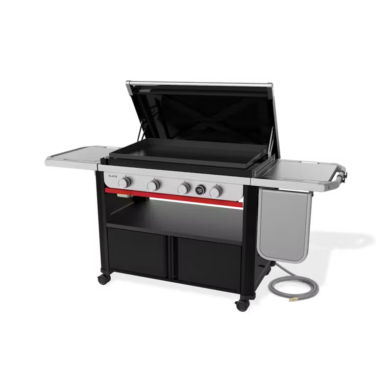 Weber Slate® 36" Rust-Resistant Griddle with Flip-Up Side Table (Natural Gas) 1501350