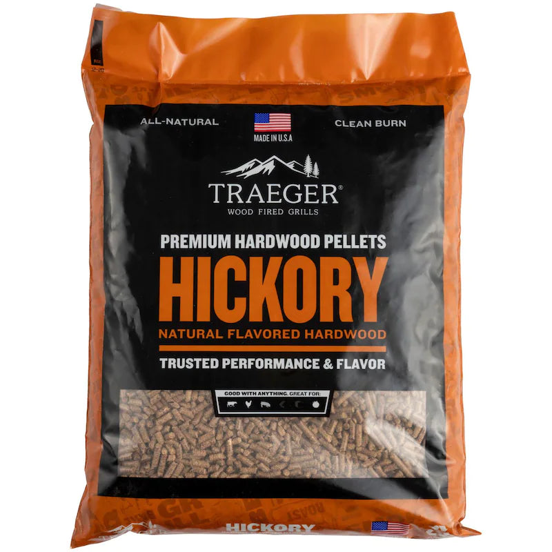 Traeger Hickory Natural Hardwood Pellets | 20 lb. Bag PEL319