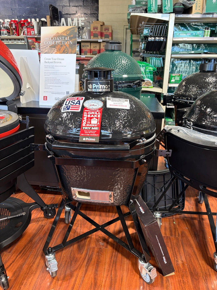 Primo Large Oval All-In-One Ceramic Grill w/ Cart – Floor Model