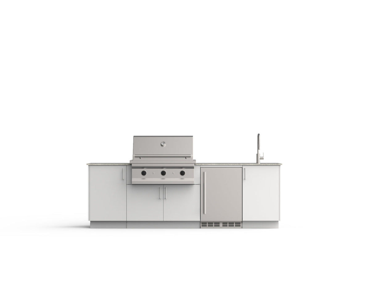 Urban Bonfire Cove 36 outdoor kitchen in Chantilly; example finish, appliances sold separately