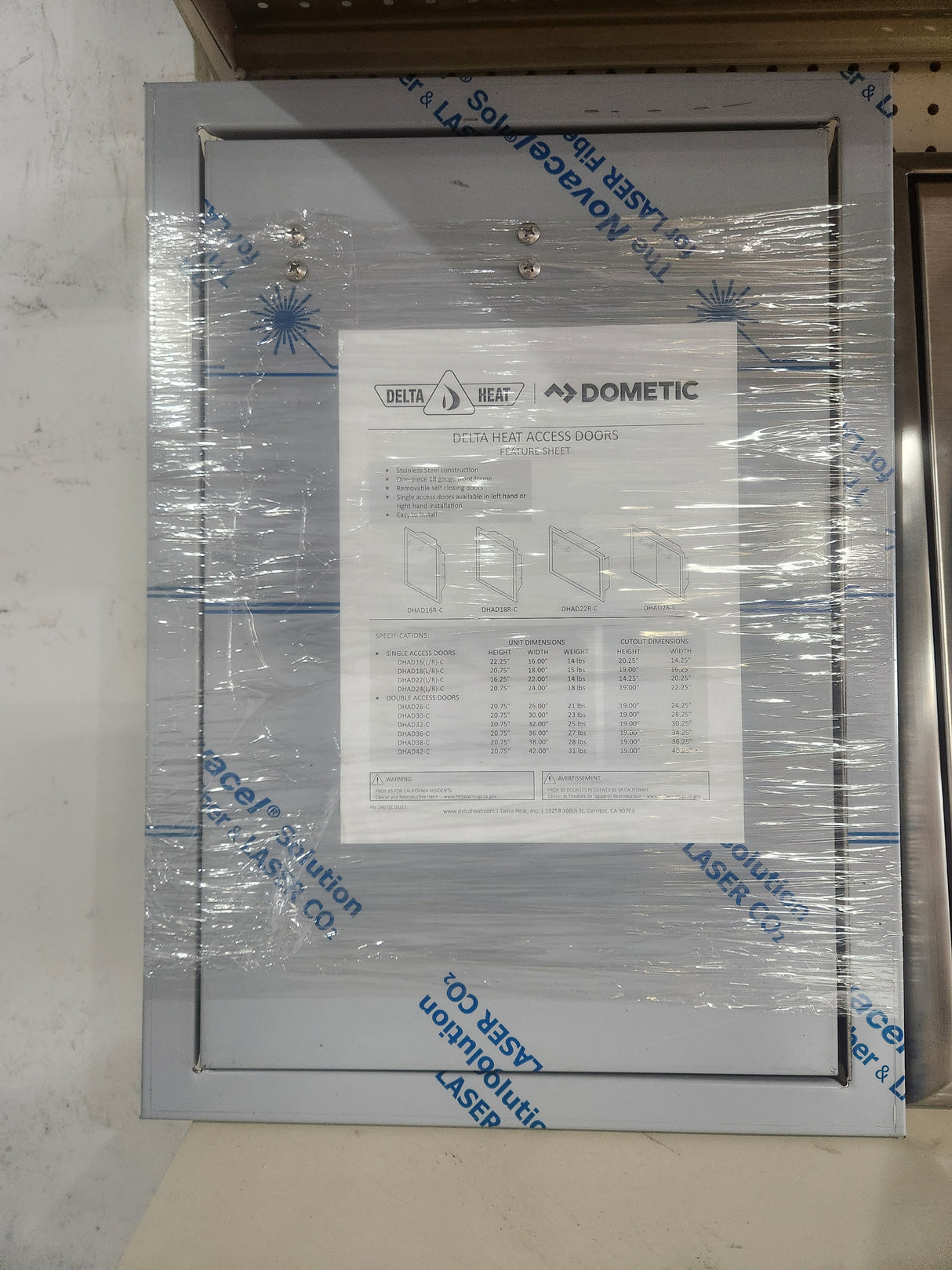 *OPEN BOX* Delta Heat, 18" Single Access Door - DHAD18-C