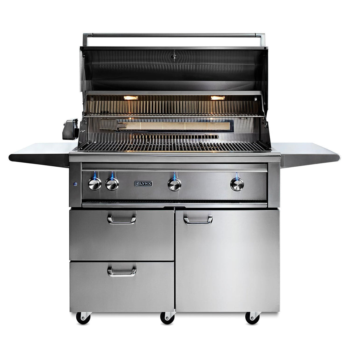 Lynx 42-Inch Professional Gas Grill On Cart with 2 Ceramic & 1 Trident Infrared Burners (L42TRF-LP/NG)