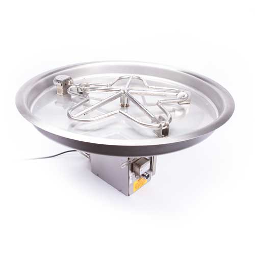 HPC 25" Round Fire Bowl Insert/NG - Electronic Ignition