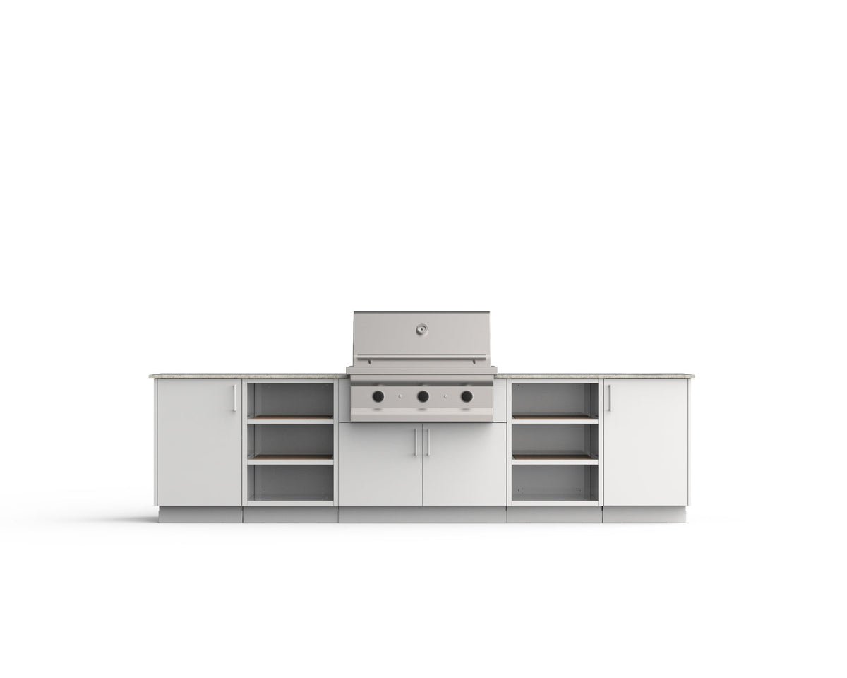 Urban Bonfire Savannah 36 outdoor kitchen in Chantilly; example finish, appliances sold separately