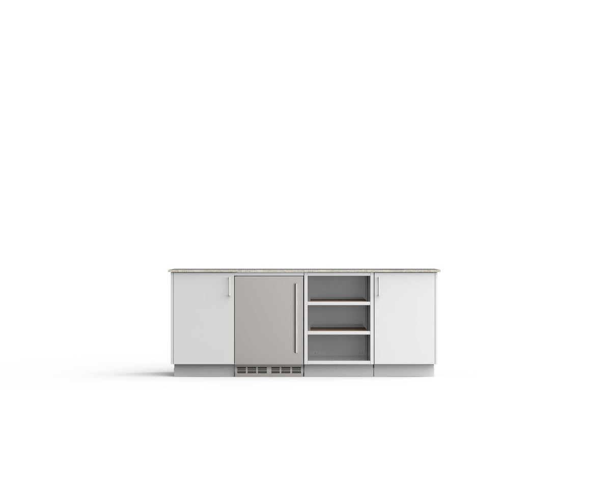Urban Bonfire Skye outdoor kitchen in Chantilly; example finish, appliances sold separately