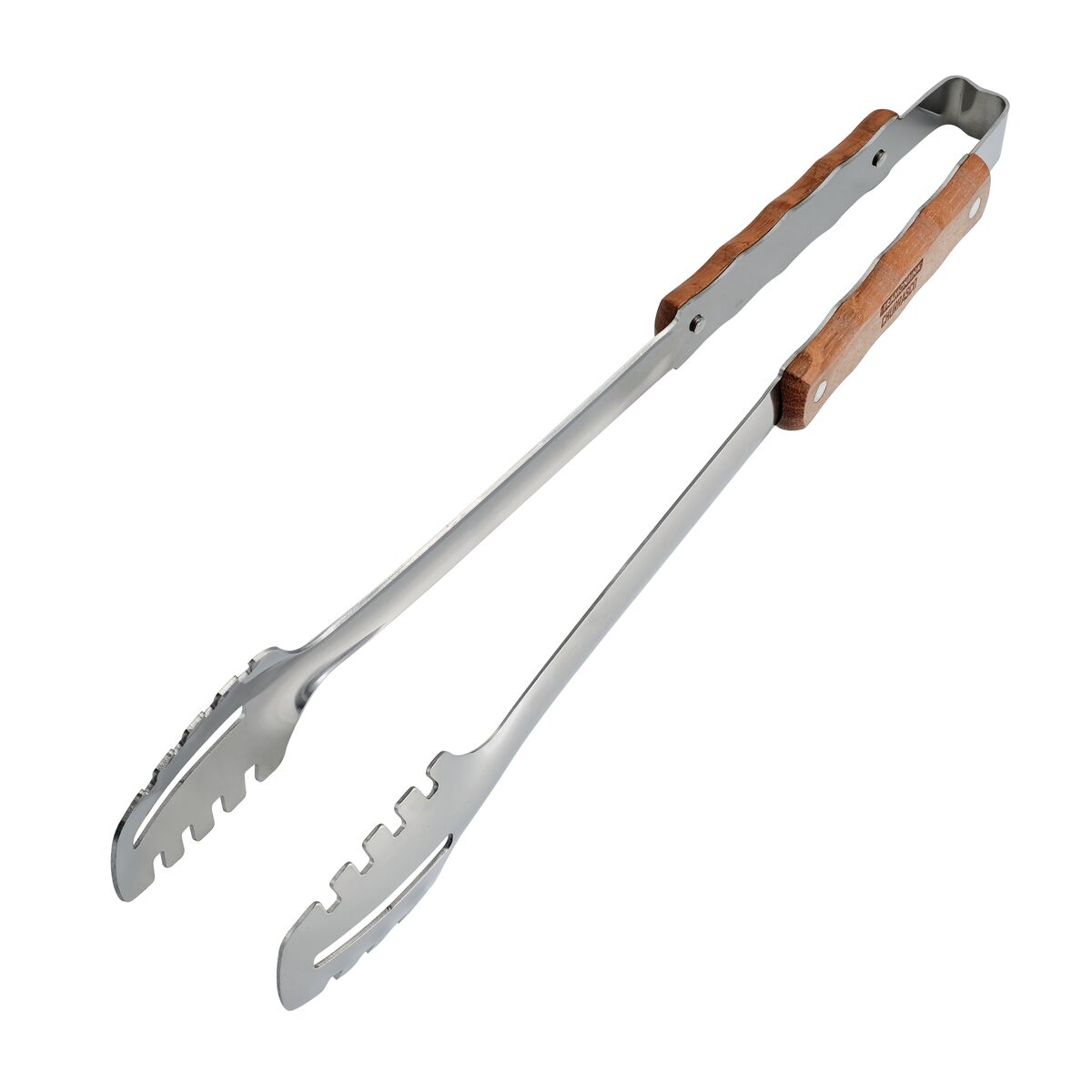 Tramontina CHURRASCO Set Da 2 Utensili: Spatola E Pinze Per Carne In Acciaio Inox Con Manico In Legno