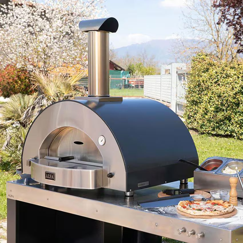 Alfa Classico 4 Pizze Propane Pizza Oven - Ardesia Grey - FXCL-4P-GGRA-U
