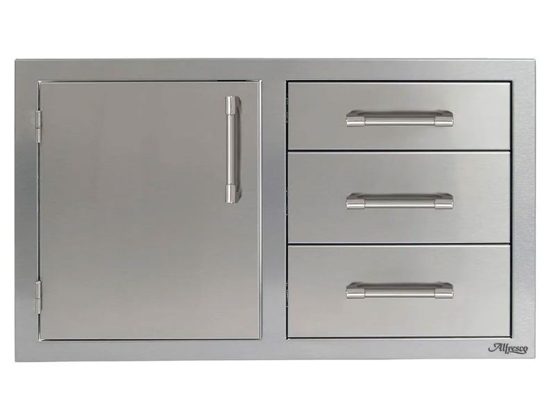 *Open Box* 32" Alfresco Drawers and Door Combo - AXE-DDC-L-SC