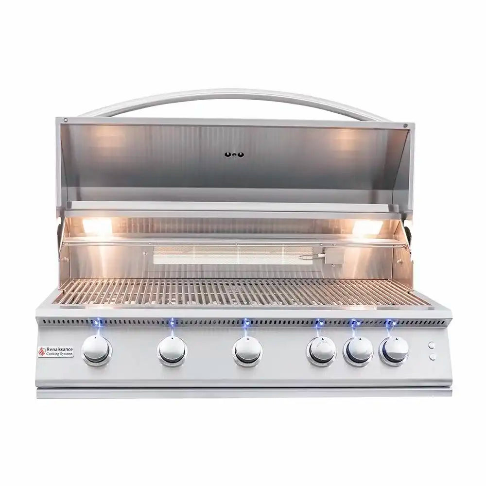 RCS 40" 5-Burner Premier Built-in Gas Grill W/ Rear Infrared Burner RJC40A(L)