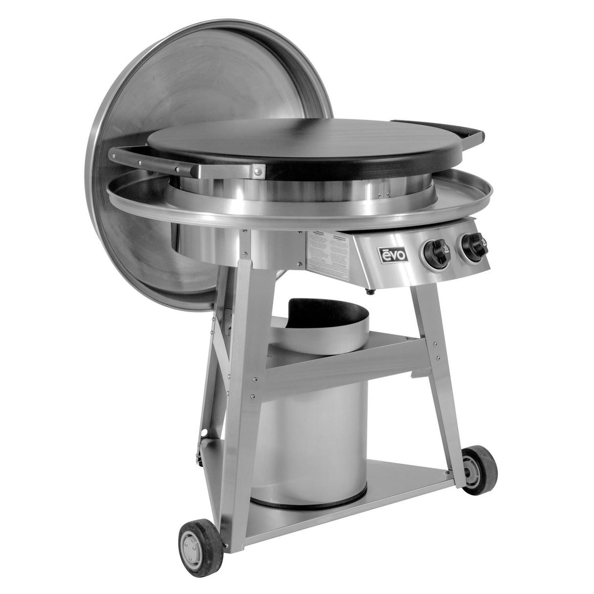 Evo Professional Wheeled Cart Flattop Freestanding Gas Grill - 10-0002-(LP/NG)