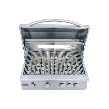 RCS Premier Series 32-Inch 4-Burner Built-In Stainless Steel Gas Grill With Rear Infrared Burner | Propane or Natural Gas RJC32A(L)