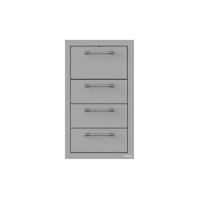 Alfresco 17" Stainless Steel Soft Close Towel Holder with Three Drawers AXE-3DR-SC - Texas Star Grill Shop AXE-3DRTH-SC