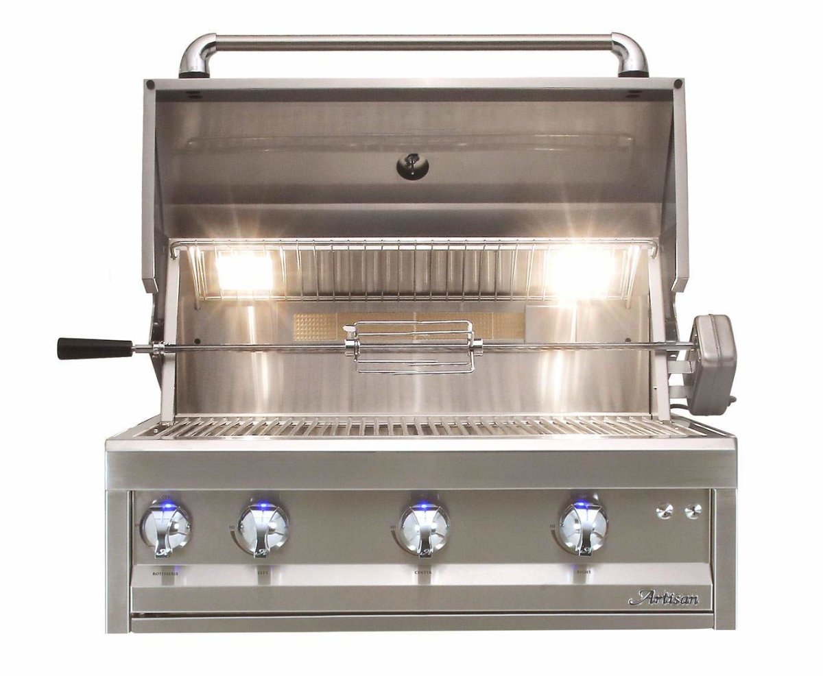 Artisan 32" 3-Burner Built-in Grill With Rotisserie ARTP-32 - Texas Star Grill Shop ARTP-32