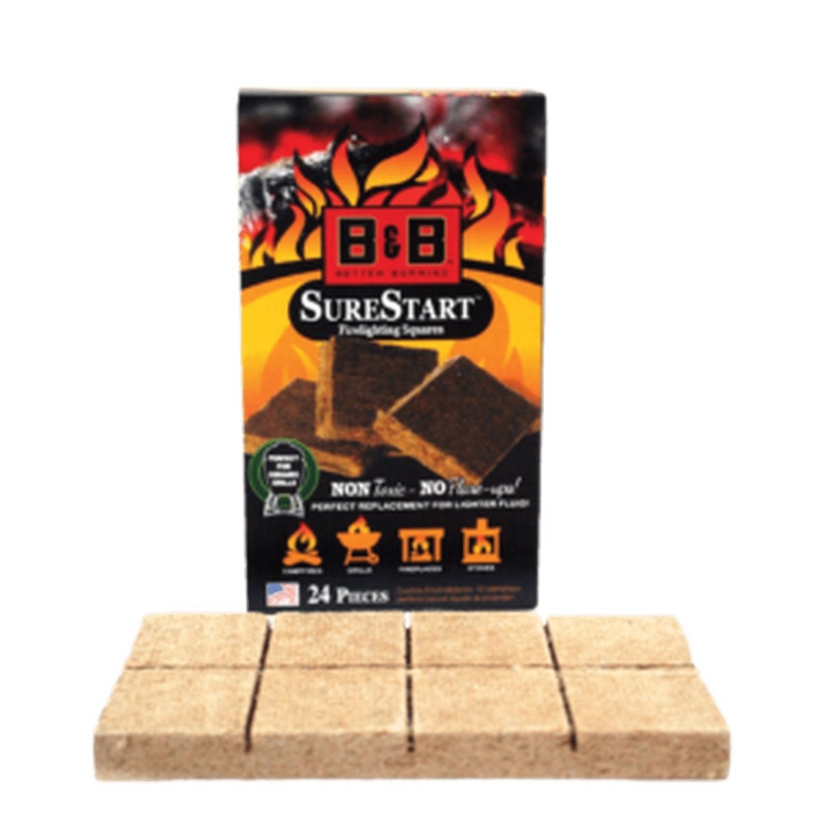 BB Sure Start Fire Lighting Squares - Texas Star Grill Shop B00109