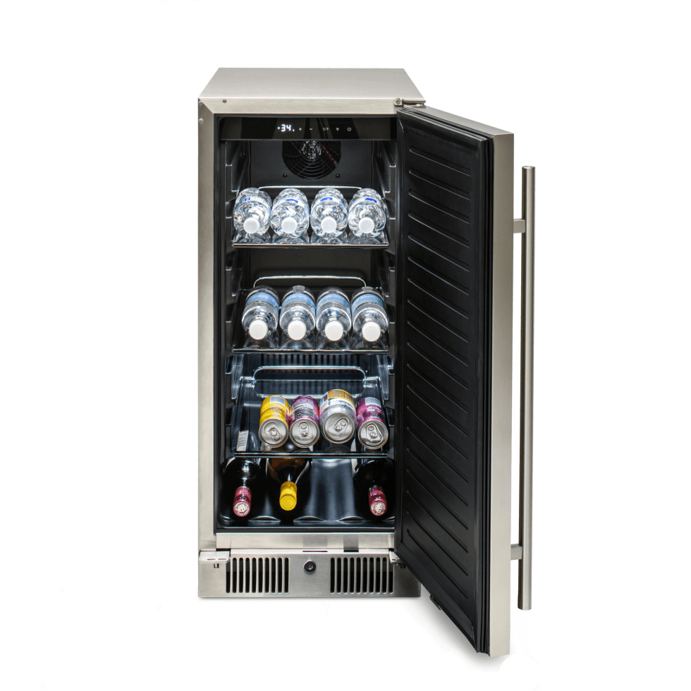 Blaze 15" Outdoor refrigerator 3.2 CF - Texas Star Grill Shop BLZ-SSRF-15