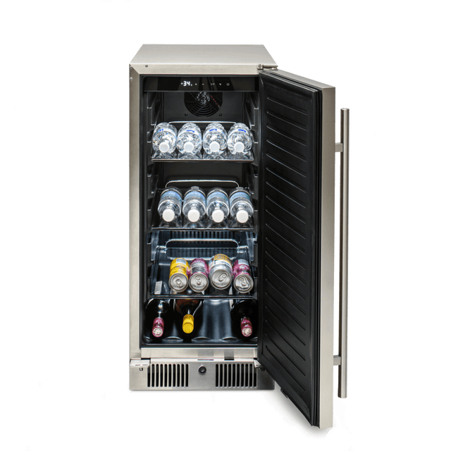 Blaze 15" Outdoor refrigerator 3.2 CF - Texas Star Grill Shop BLZ-SSRF-15