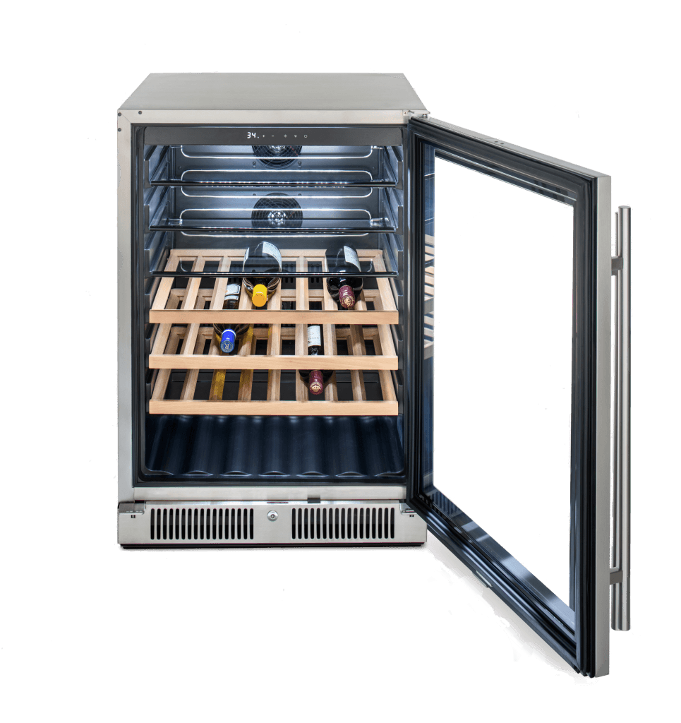 Blaze 24" Outdoor Glass Door Beverage Cooler 5.5 - Texas Star Grill Shop BLZ-GDBEV-5.5