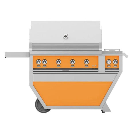 Hestan 42" Grill 3 Trellis 1 Sear, Rotisserie, Deluxe Cart - Texas Star Grill Shop GMBR42CX2-NG