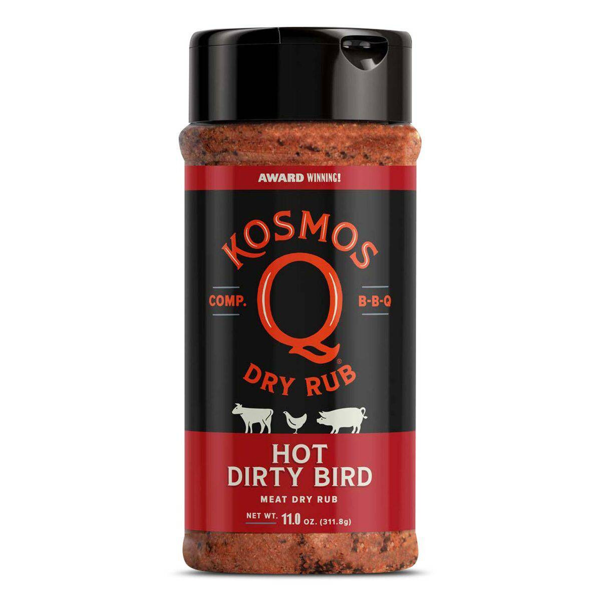Kosmos Q - Dirty Bird Hot Rub- 11 OZ. - Texas Star Grill Shop KOS-BIRDHT-16OZ