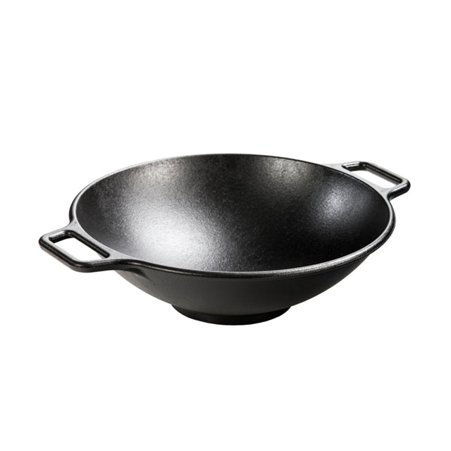 Lodge 14 inch Cast Iron Wok P14W3 - Texas Star Grill Shop P14W3