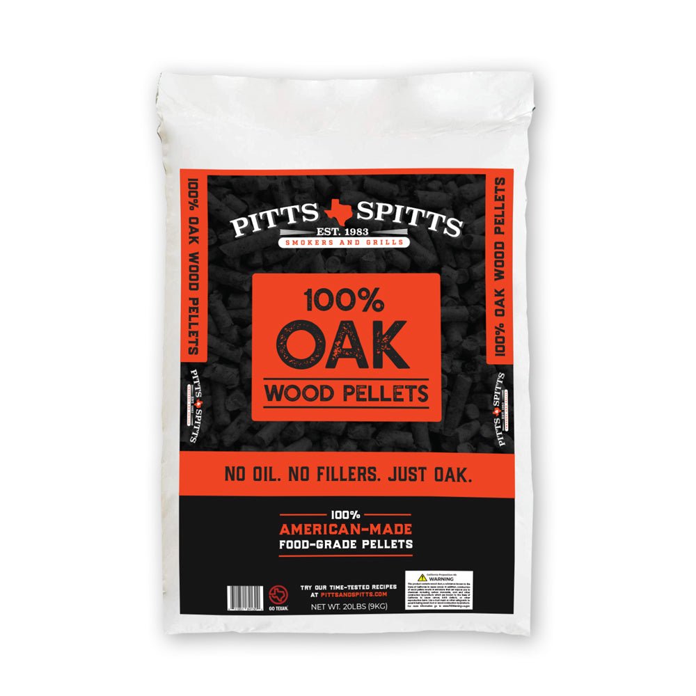 Pitts & Spitts 100% Oak Wood Pellets, 20 lb