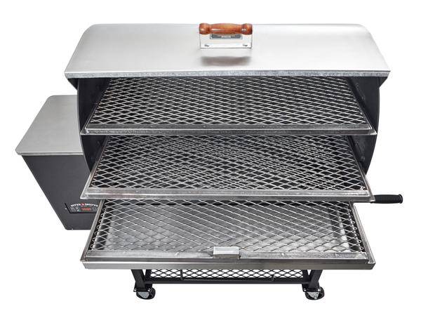 Pitts & Spitts Maverick 2000 Wood Pellet Grill w/ 8" Big Wheels - Texas Star Grill Shop P-MAV-2000