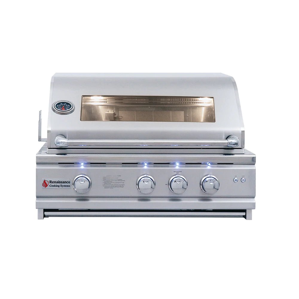 RCS 30" Cutlass Pro Built In Grill W/ Window - RON30AW - Texas Star Grill Shop RON30AW