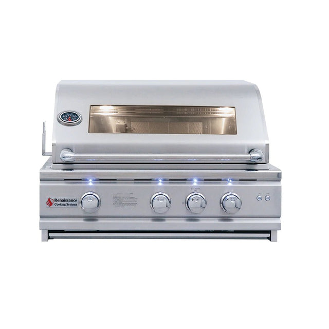 RCS 30" Cutlass Pro Built In Grill W/ Window - RON30AW - Texas Star Grill Shop RON30AW