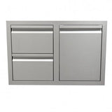 RCS Valiant Enclosed Double Storage Drawer & LP Bottle Storage VDCL1 - Texas Star Grill Shop VDCL1