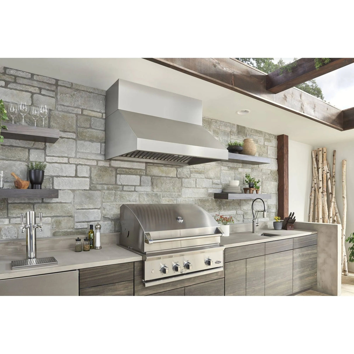 Zephyr Cypress 42inch SS Outdoor Wall Hood - Texas Star Grill Shop AK7842CS