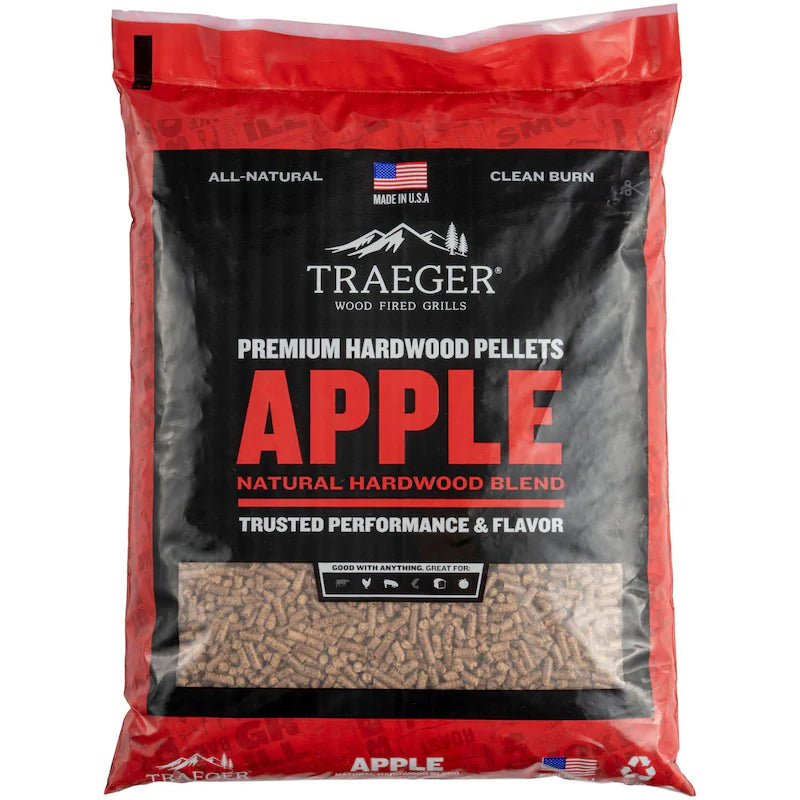 Traeger Apple Natural Hardwood Pellets | 20 lb. Bag PEL318