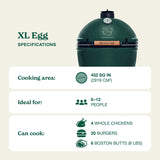 XL Big Green Egg in 50.4-inch Modern Farmhouse Table Package 136732