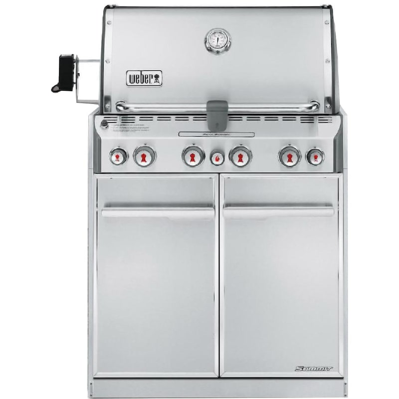Weber Summit S-460 Built-In Propane / Natural Gas Grill With Rotisserie & Sear Burner - 7160001