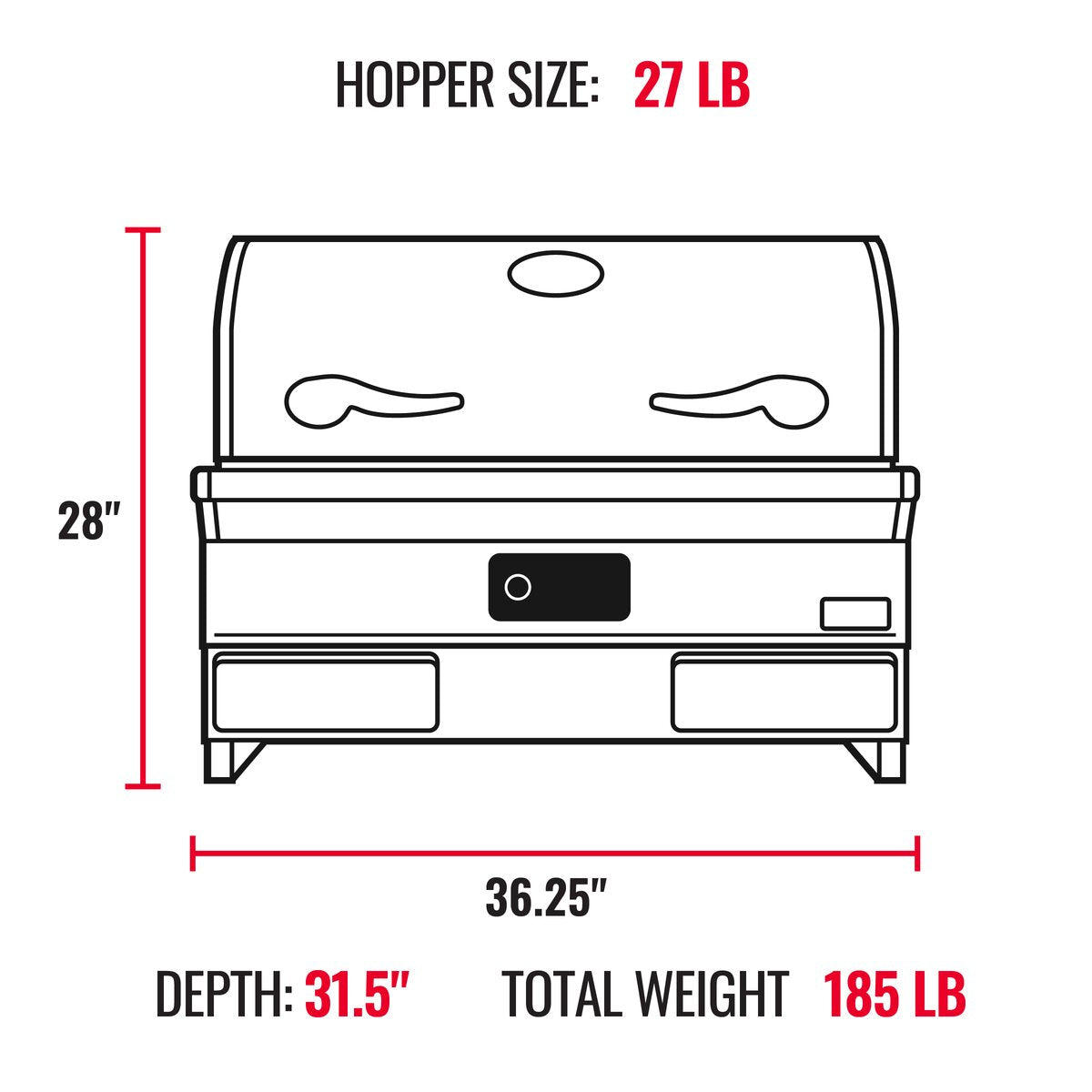 Recteq NEW! RT-1300ES Built-In Pellet Grill