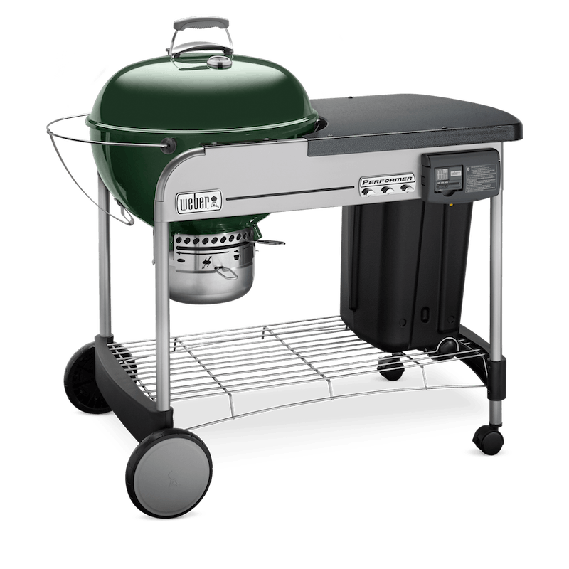 Weber Performer Deluxe 22-Inch Freestanding Charcoal Grill With Touch-N-Go Ignition - Green - 15507001