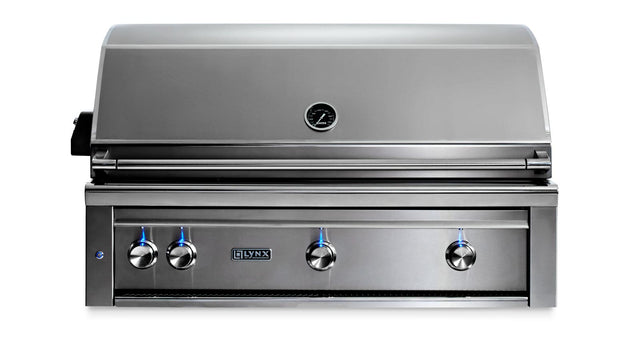 Lynx L42TR 42-inch stainless steel built-in gas grill with closed hood