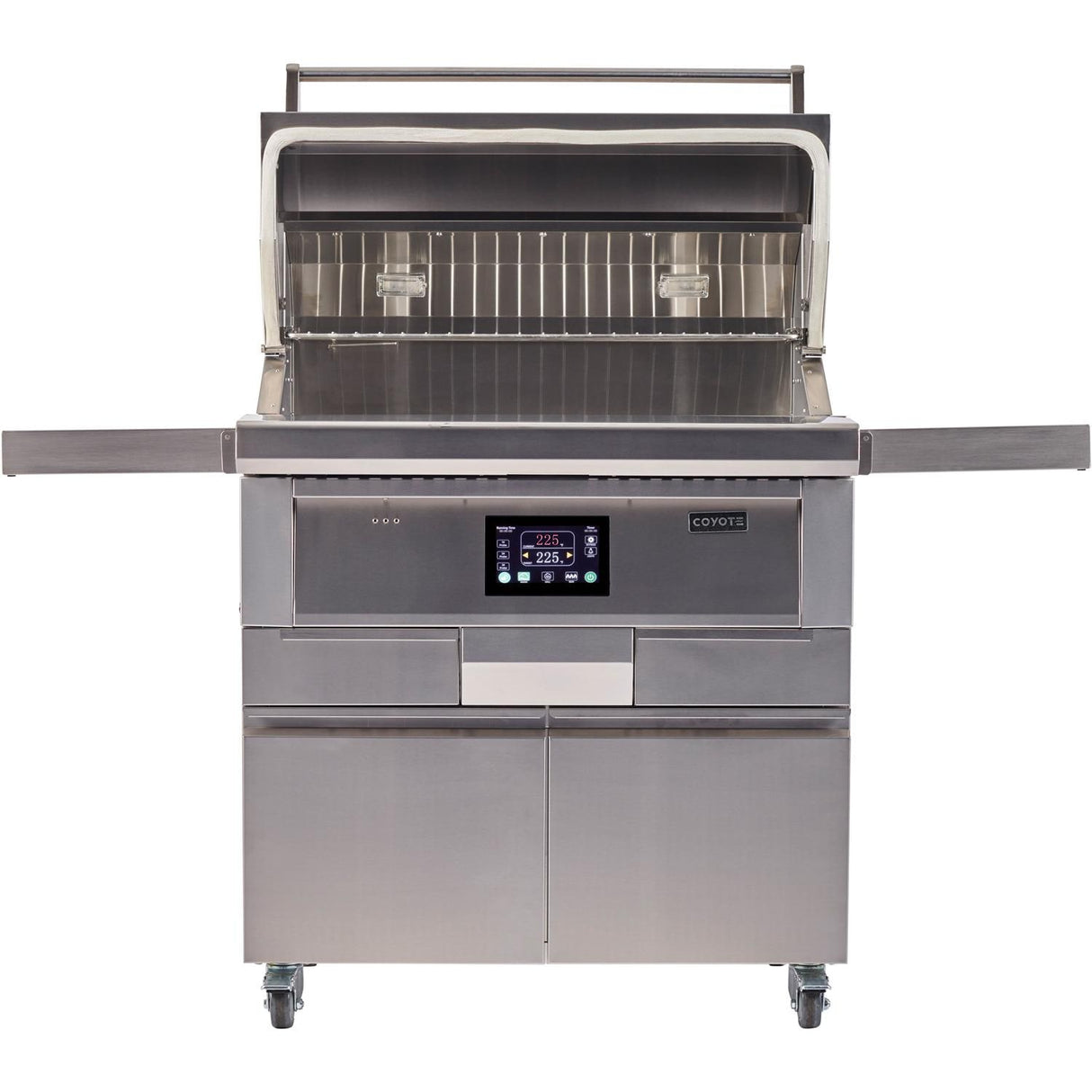 Coyote 36" Freestanding Stainless Steel Wood-Fired Pellet Grill w/ Cart C1P36-FS