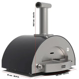 Alfa Classico 4 Pizze Propane Pizza Oven - Ardesia Grey - FXCL-4P-GGRA-U
