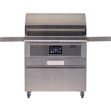 Coyote 36" Freestanding Stainless Steel Wood-Fired Pellet Grill w/ Cart C1P36-FS
