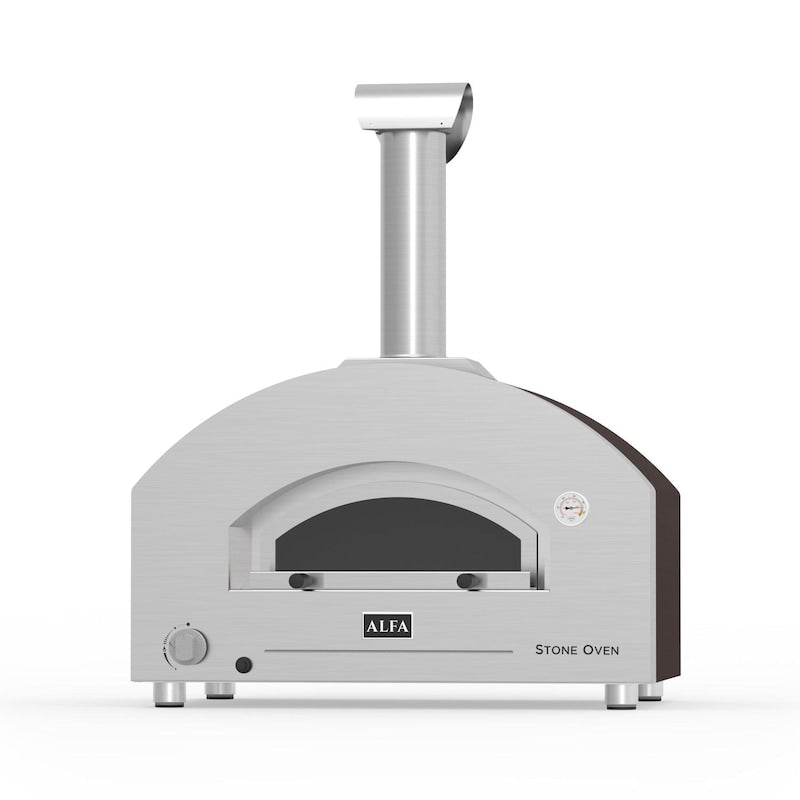 Alfa Stone Oven Medium 27-Inch Outdoor Countertop Natural Gas Pizza Oven W/ Propane Conversion Kit - Copper - FXSTONE-M