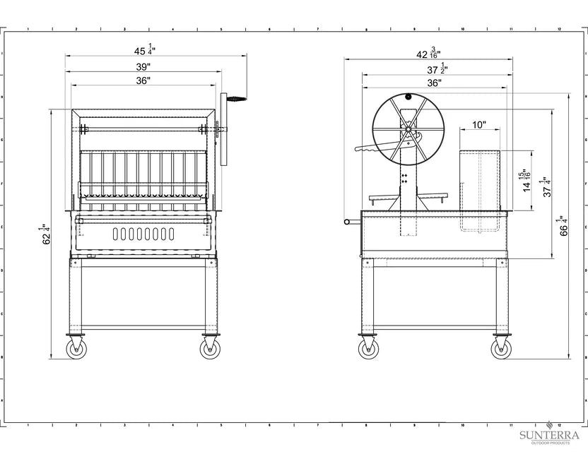 Sunterra Argentine Grill with Rear Brazero