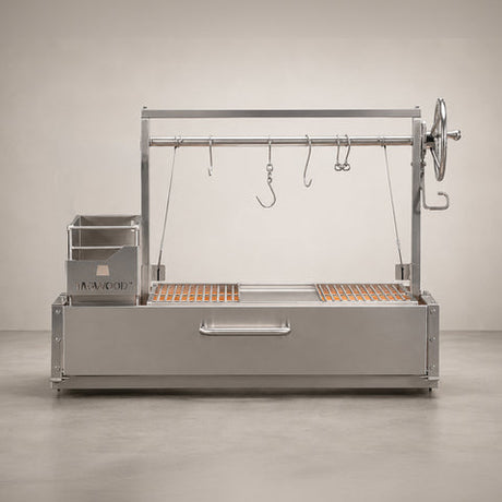 Tagwood BBQ05SS stainless steel built-in Santa Maria wood and charcoal grill