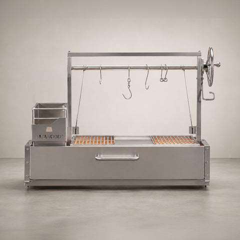 Tagwood BBQ05SS stainless steel built-in Santa Maria wood and charcoal grill