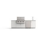 Urban Bonfire Cove 36 outdoor kitchen in Chantilly; example finish, appliances sold separately