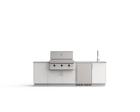 Urban Bonfire Cove 36 outdoor kitchen in Chantilly; example finish, appliances sold separately