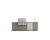 Urban Bonfire Cove 36 outdoor kitchen in Clay; example finish, appliances sold separately