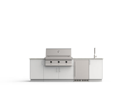 Urban Bonfire Cove 42 outdoor kitchen in Chantilly; example finish, appliances sold separately