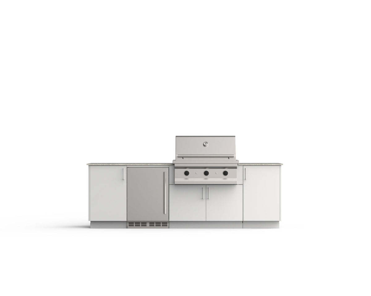 Urban Bonfire Dusk 36 outdoor kitchen in Chantilly; example finish, appliances sold separately