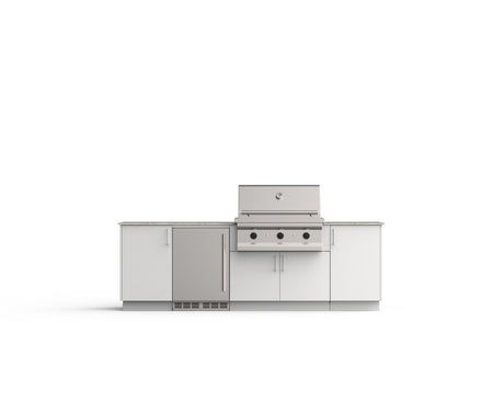 Urban Bonfire Dusk 36 outdoor kitchen in Chantilly; example finish, appliances sold separately